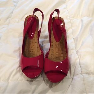 Hot Pink INC Slingback Open Toed High Heels